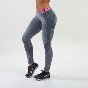 Gymshark l Flex Leggings Charcoal Markl Peach Pink